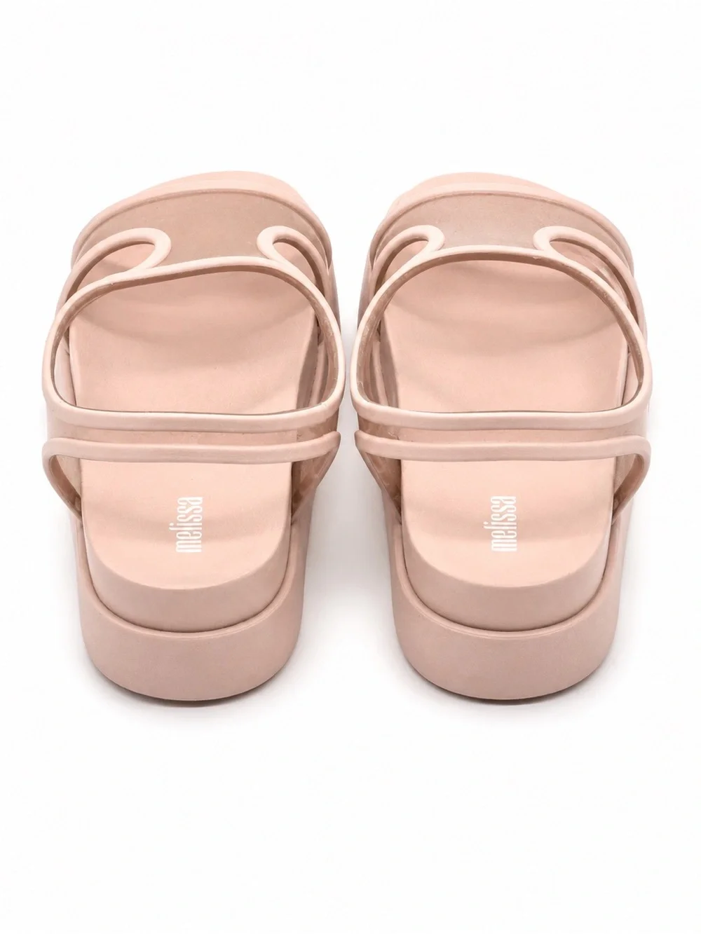 Melissa Bikini Platform Ankle Strap Wedge Sandals Blush Pink